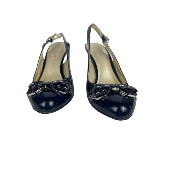 Etienne Aigner  Women's Bronte Blue Bow  Slingback Heels Round Toe Size 7 - Picture 3 of 12